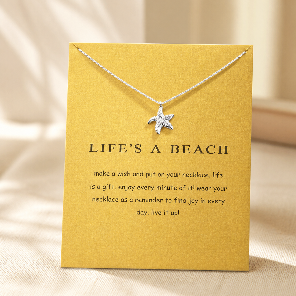 Seaside Wish Starfish Necklace — Gold — Bronze [autogen]