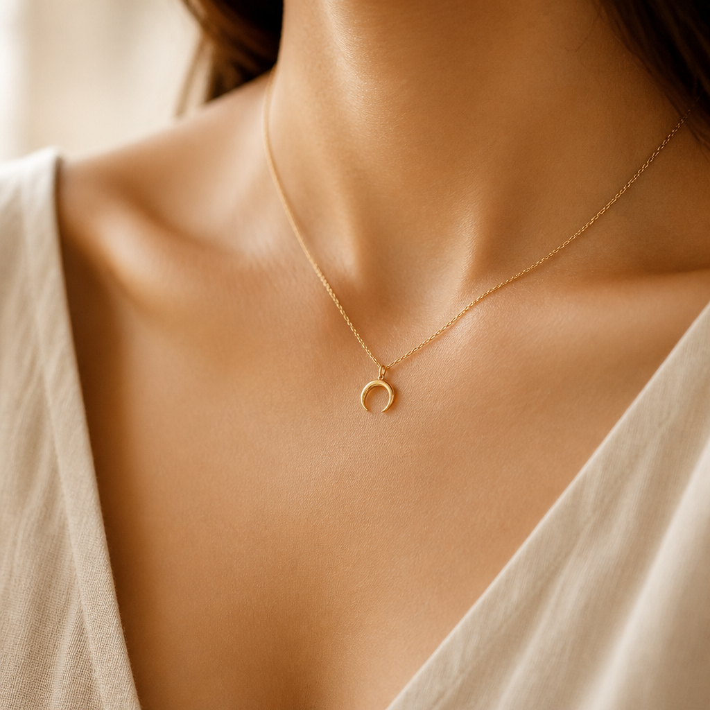 Let Imagination Shine Moon Necklace — on figure scale [autogen-pdp]