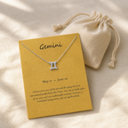 Gemini Zodiac Necklace — editorial flatlay [autogen-pdp]