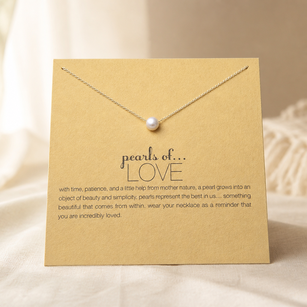 Flower Girl Pearl Necklace — Gold — Bronze [autogen]