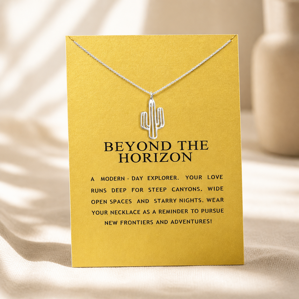Beyond the Horizon Cactus Necklace — Silver — Bronze [autogen]