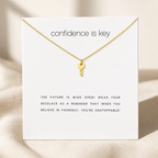 Confidence Key Necklace — Gold — White [autogen]