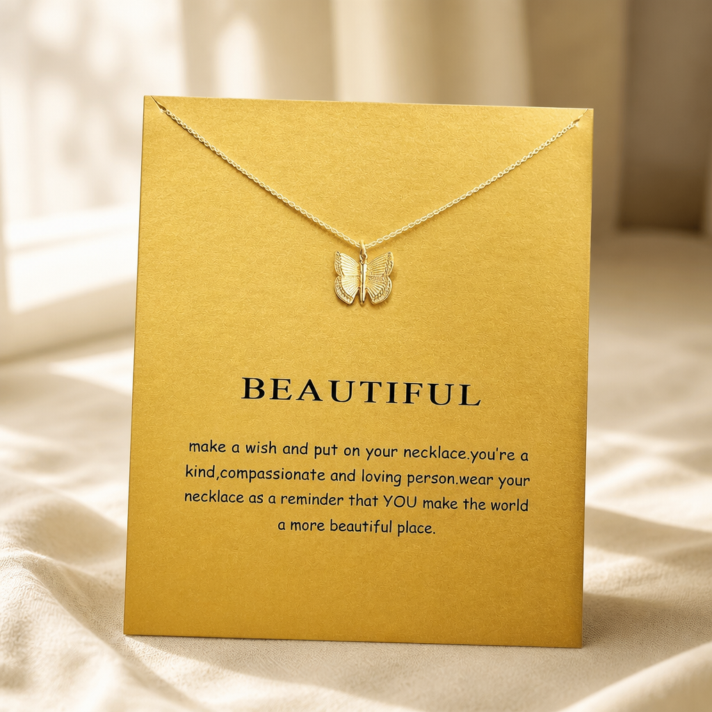 Free Spirit Butterfly Necklace — Gold — Bronze [autogen]