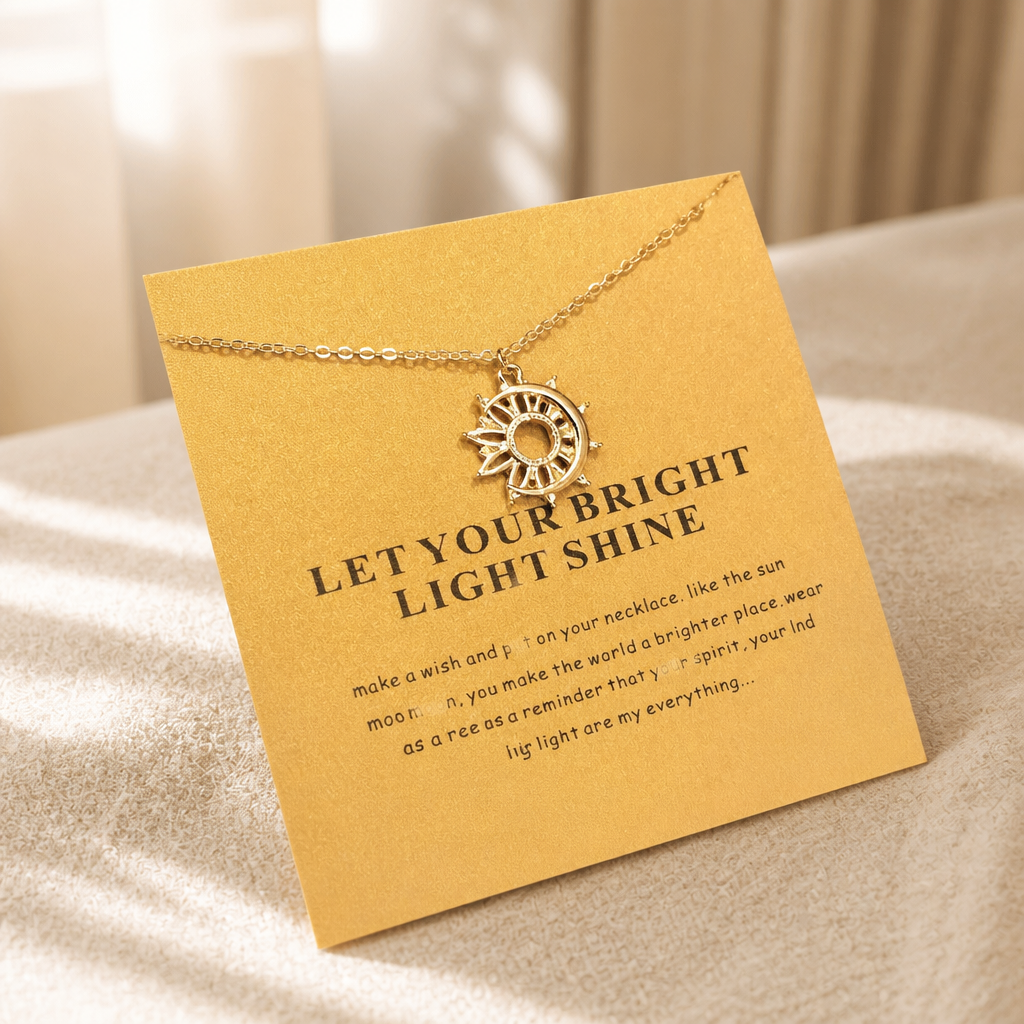 Two Halves Sun & Moon Necklace — Gold — Bronze [autogen]
