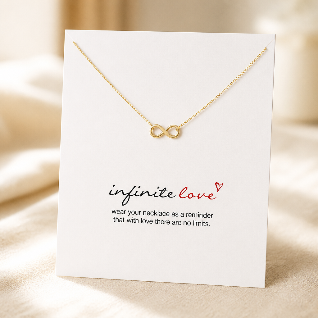 Forever Infinity Necklace — Gold — White [autogen]