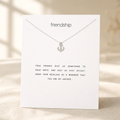 Steady Friend Anchor Necklace — Silver — White [autogen]
