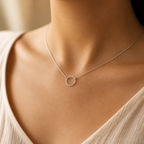 Full Circle Karma Necklace — on figure scale [autogen-pdp]