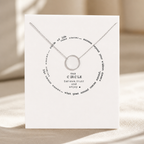 Full Circle Karma Necklace — Silver — White [autogen]