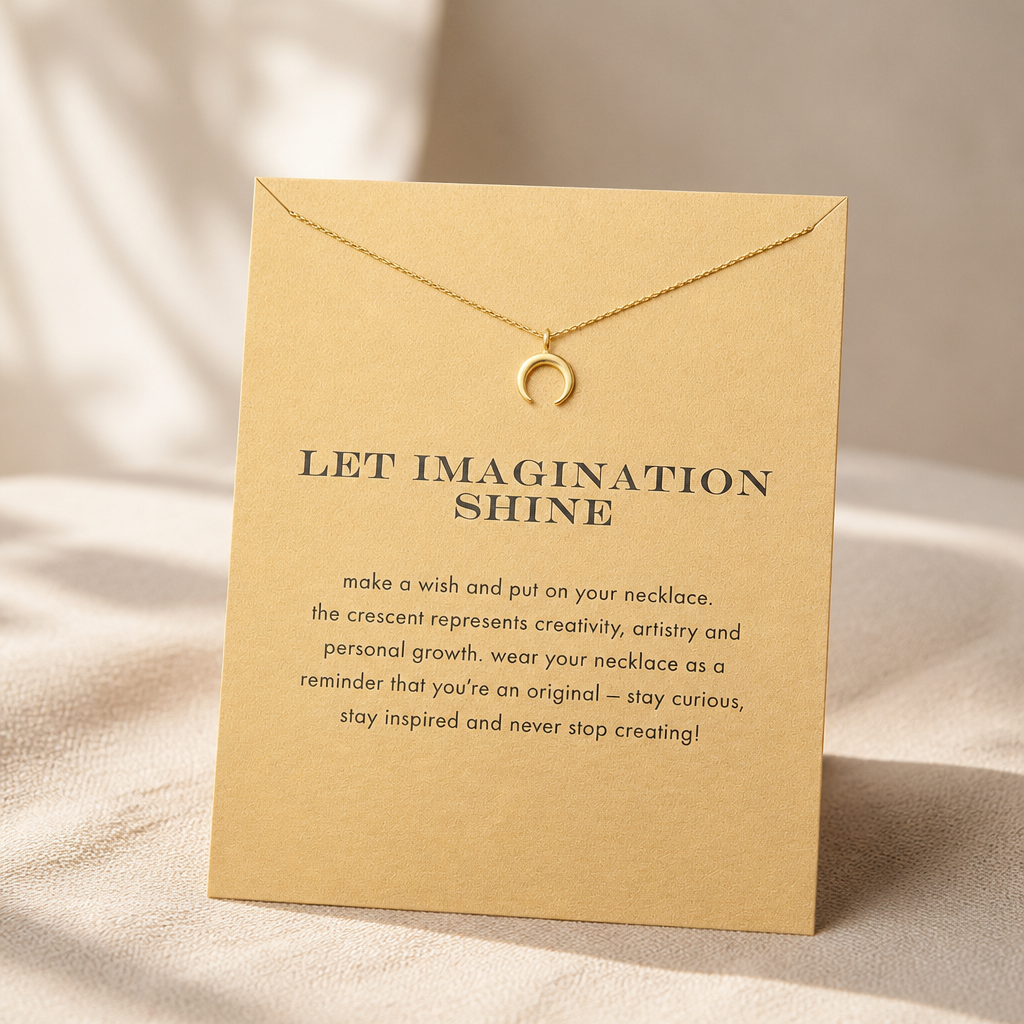 Dream On Moon Necklace — Gold — Bronze [autogen]