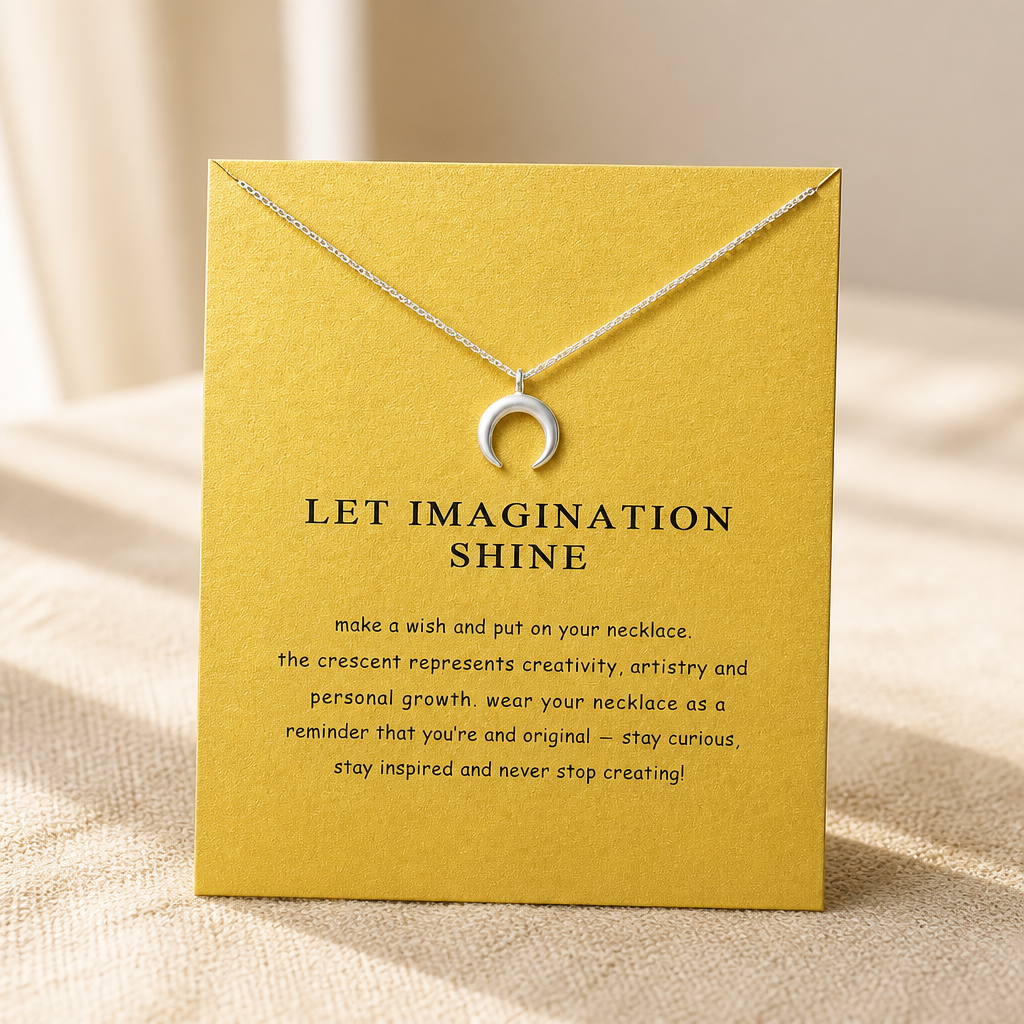 Dream On Moon Necklace — Silver — Bronze [autogen]