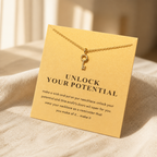 Unlock Your Potential Key Necklace — Gold — Bronze [autogen]
