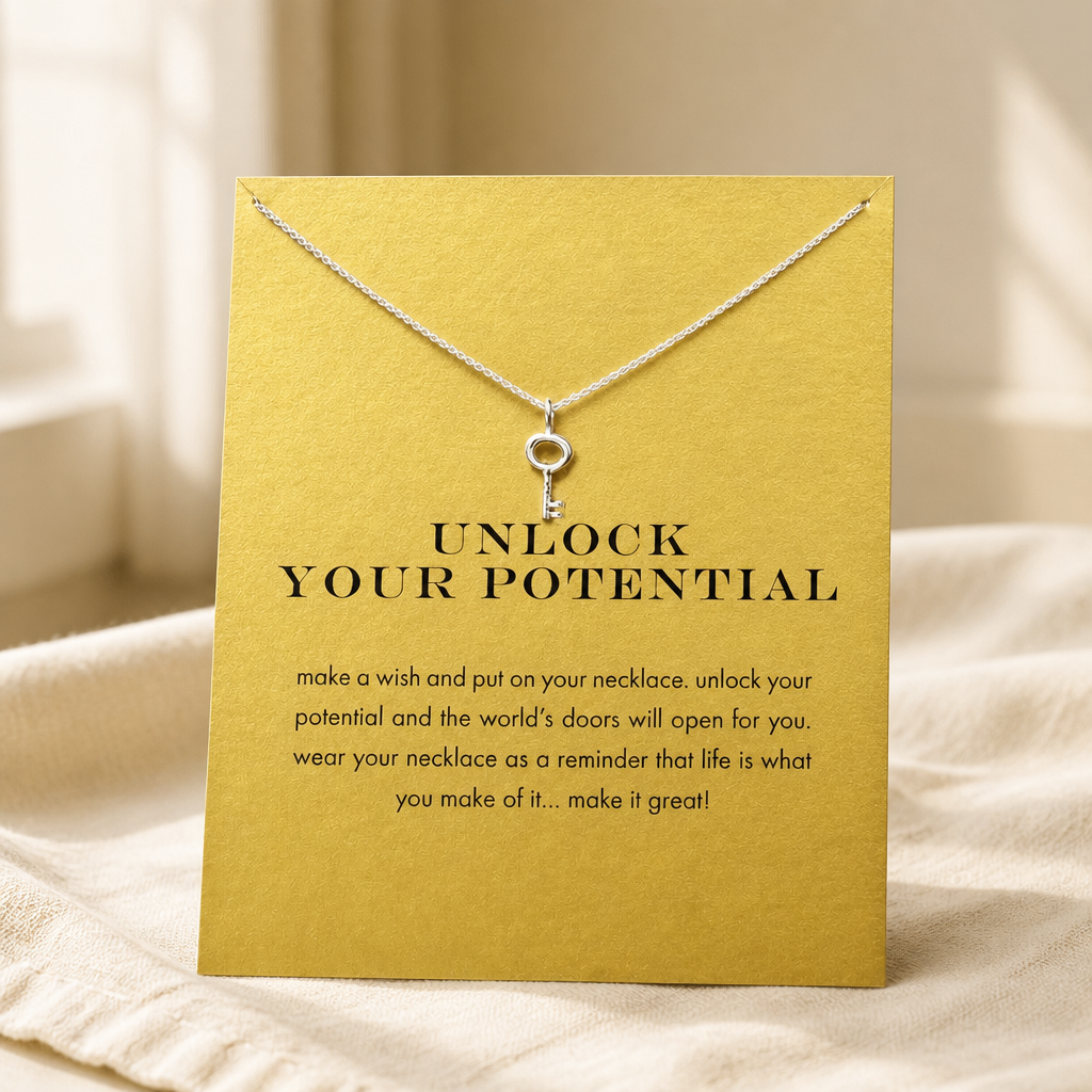 Unlock Your Potential Key Necklace — Silver — Bronze [autogen]
