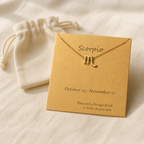 Scorpio Zodiac Necklace — editorial flatlay [autogen-pdp]
