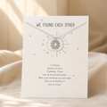 We Found Each Other Sun & Moon Necklace — Silver — White [autogen]