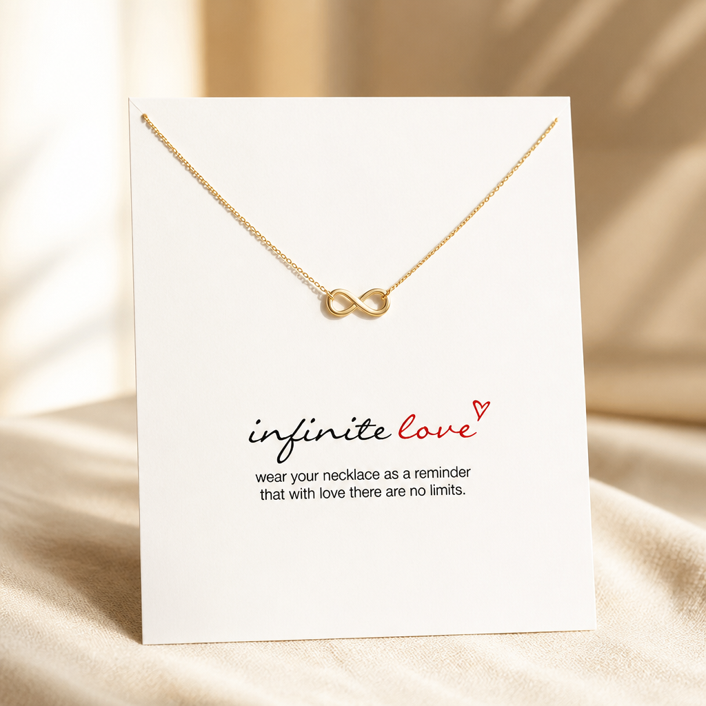 Infinite Love Necklace — Gold — White [autogen]