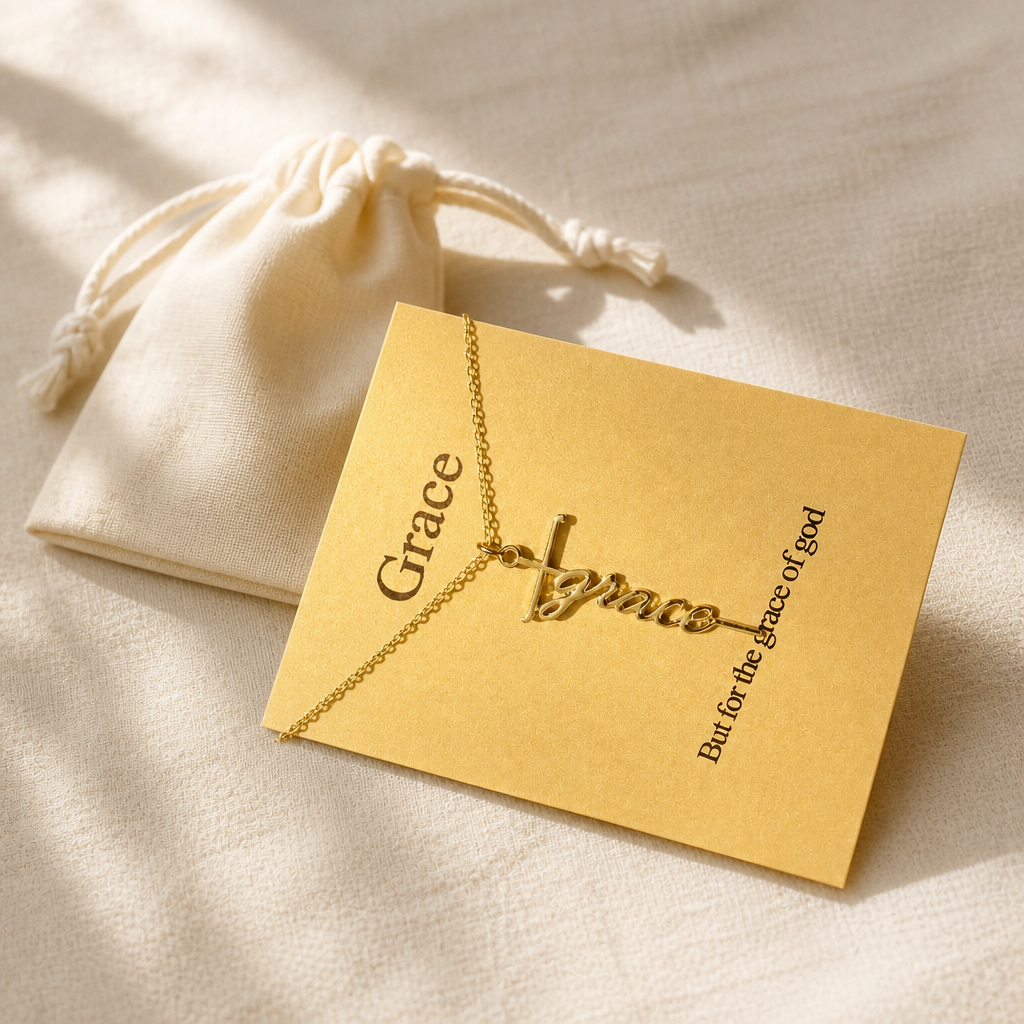 Full of Grace Cross Necklace — editorial flatlay [autogen-pdp]