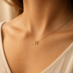Libra Zodiac Necklace — on figure scale [autogen-pdp]