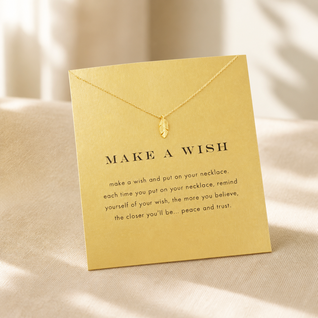 Light as a Feather Necklace — Gold — Bronze [autogen]