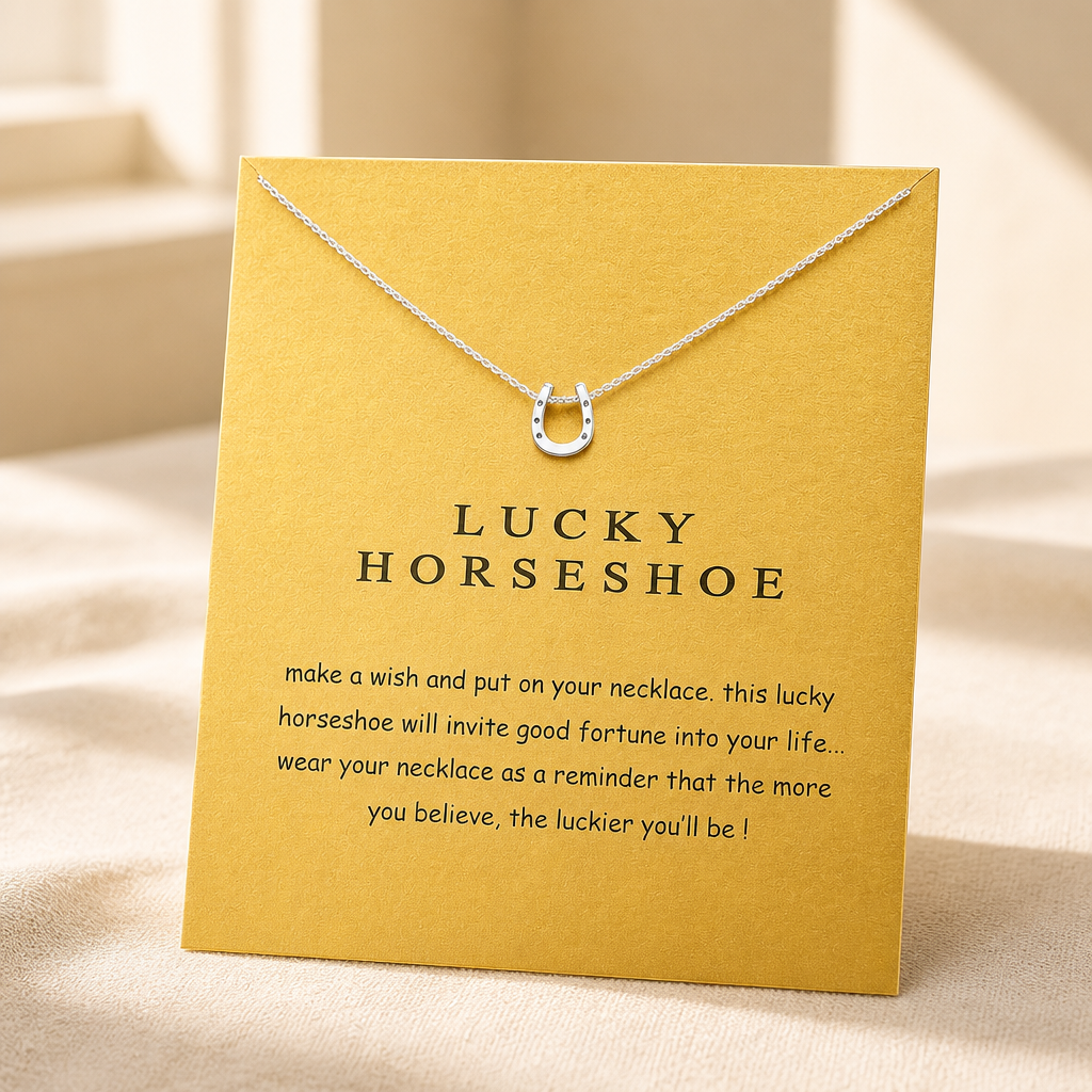 Lucky You Horseshoe Necklace — Silver — Bronze [autogen]