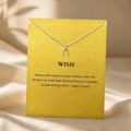 Make a Wish Wishbone Necklace — Gold — Bronze [autogen]