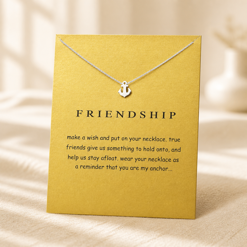 Make Waves Anchor Necklace — Gold — Bronze [autogen]