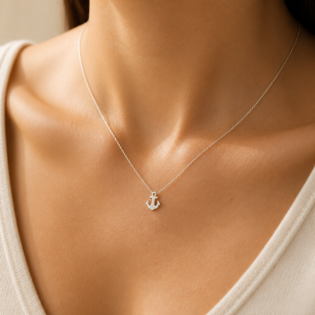 Make Waves Anchor Necklace — on figure scale [autogen-pdp]