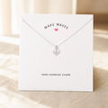 Make Waves Anchor Necklace — Silver — White [autogen]