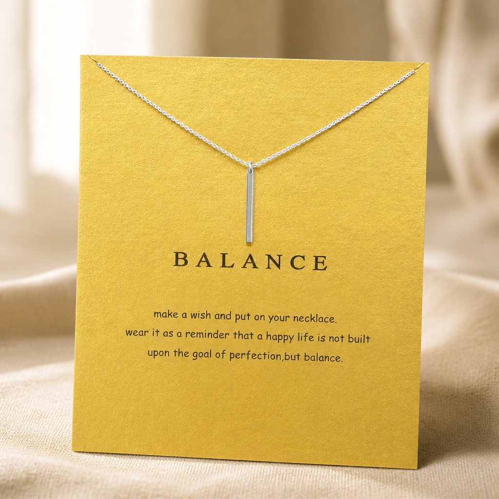 Find Balance Bar Necklace — Gold — Bronze [autogen]