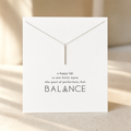 Find Balance Bar Necklace — Silver — White [autogen]