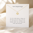 Quiet Bloom Lotus Necklace — Gold — White [autogen]