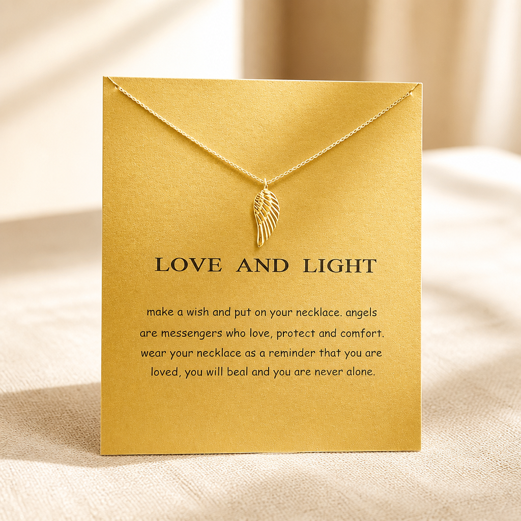 Love & Light Angel Wing Necklace — Gold — Bronze [autogen]