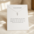 Love & Light Angel Wing Necklace — Silver — White [autogen]