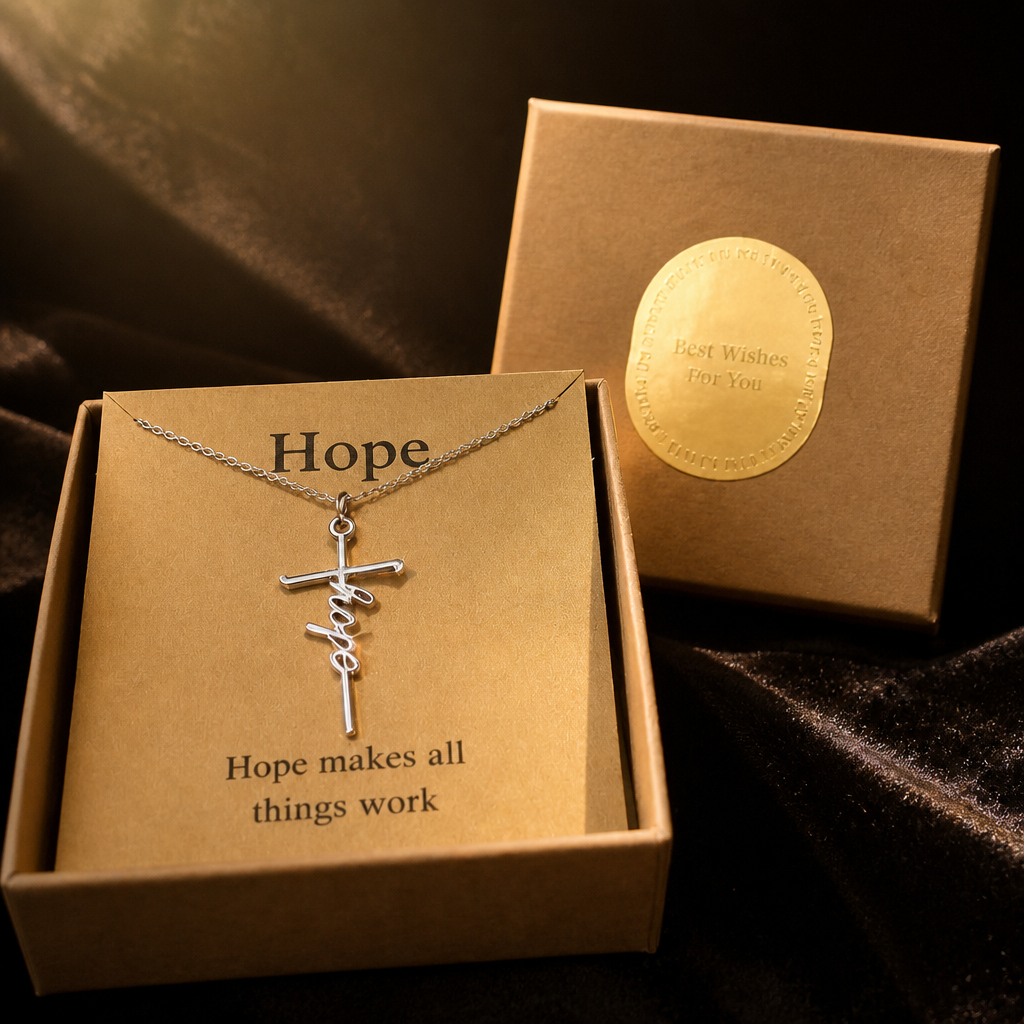 Hold Onto Hope Cross Necklace — Silver Bronze [autogen]