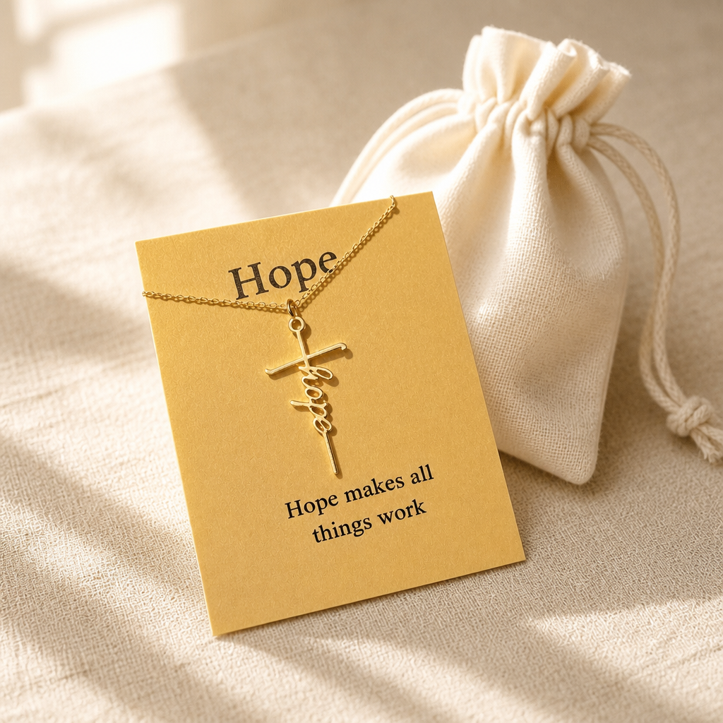 Hope Anchors the Soul Cross Necklace — editorial flatlay [autogen-pdp]