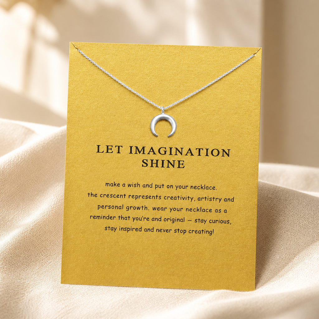 Moonlit Wonder Moon Necklace — Silver — Bronze [autogen]