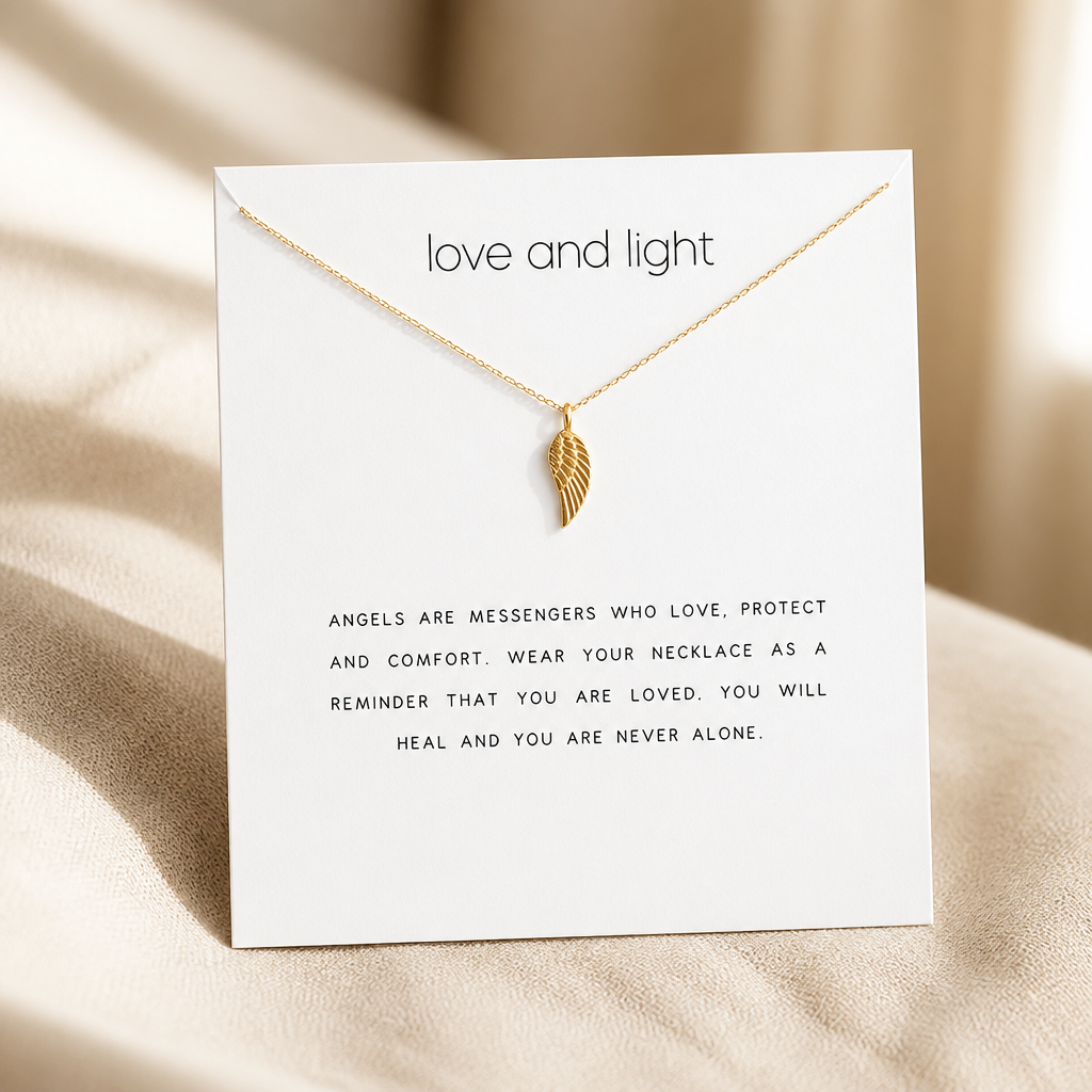 Lift Me Up Angel Wing Necklace — Gold — White [autogen]