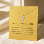 Always Beside You Angel Wing Necklace — Silver — Bronze [autogen]