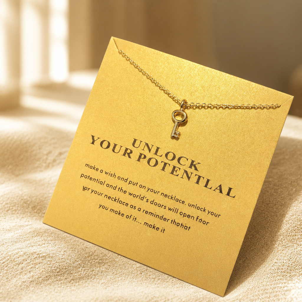 Open Doors Key Necklace — Gold — Bronze [autogen]