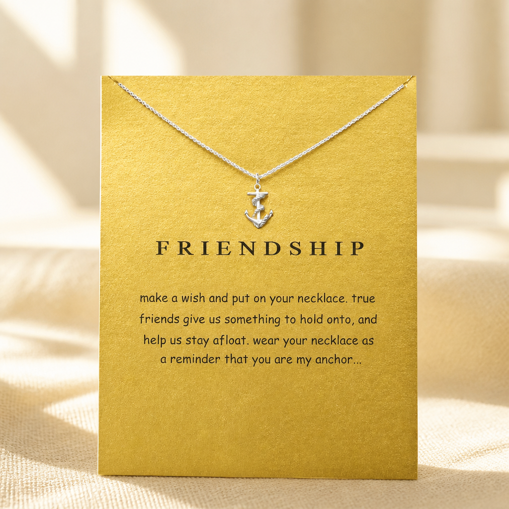 Hold Fast Anchor Necklace — Silver — Bronze [autogen]