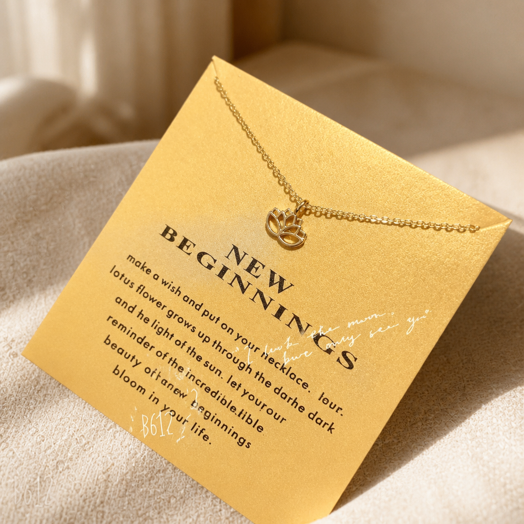 Rise & Bloom Lotus Necklace — Gold — Bronze [autogen]