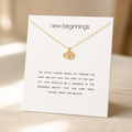 Rise & Bloom Lotus Necklace — Gold — White [autogen]