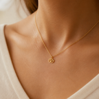 Rise & Bloom Lotus Necklace — on figure scale [autogen-pdp]