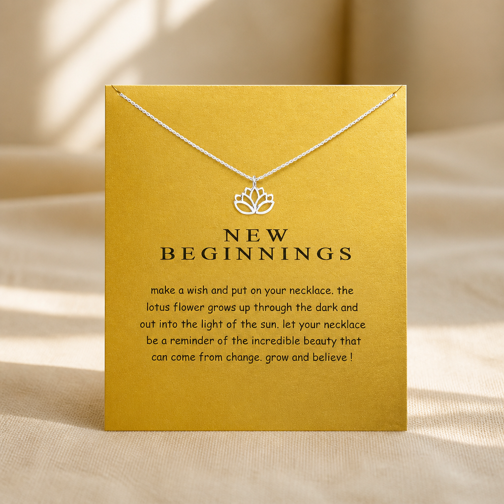 Rise & Bloom Lotus Necklace — Silver — Bronze [autogen]
