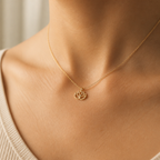 New Beginnings Lotus Necklace — on figure scale [autogen-pdp]