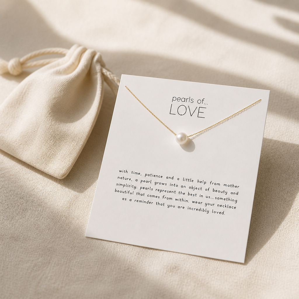 Pearls of Love Necklace — editorial flatlay [autogen-pdp]