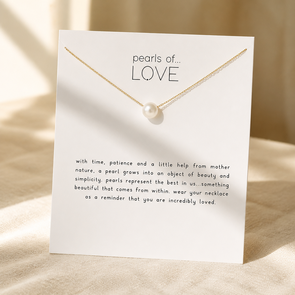 Pearls of Love Necklace — Gold White [autogen]