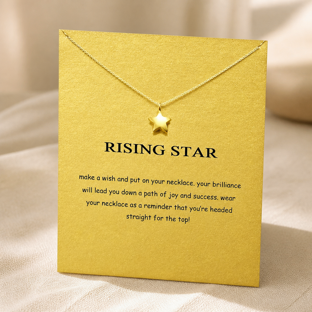 Rising Star Pentagram Necklace — Gold — Bronze [autogen]