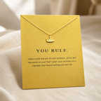Born to Lead Crown Necklace — Gold — Bronze [autogen]