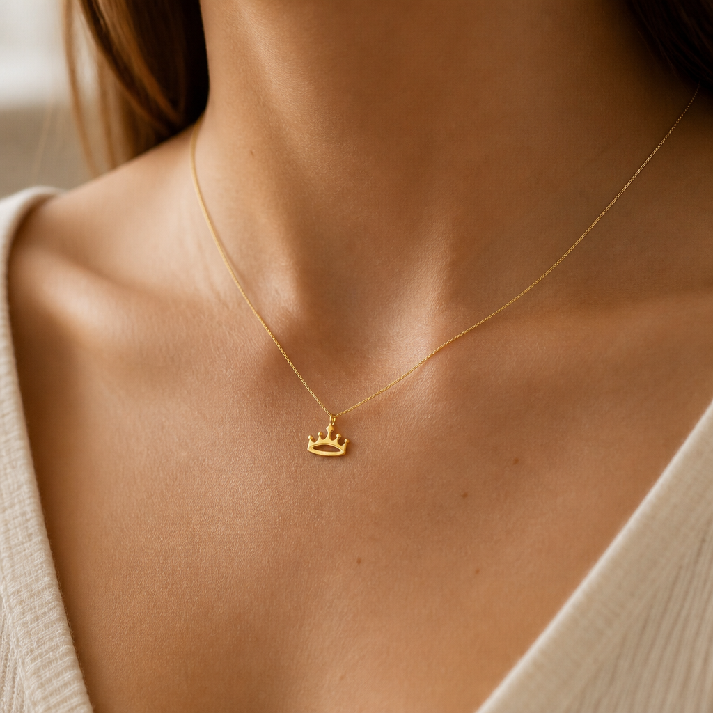 Born to Lead Crown Necklace — on figure scale [autogen-pdp]