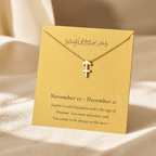 Sagittarius Zodiac Necklace — Gold Bronze [autogen]